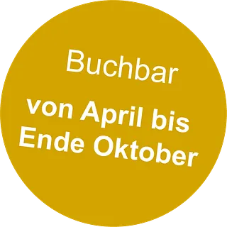 Buchbar April bis Oktober